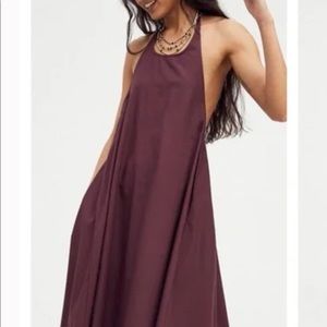 Free People Backless Dress in Deep Purple